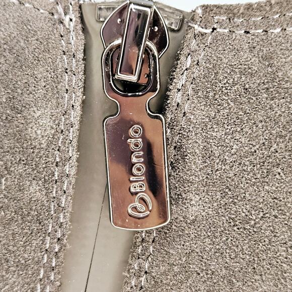 Blondo Luisa Gray Suede Waterproof Wedge Heel Chelsea Ankle Boots Size 8.5M - Picture 11 of 11